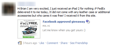 facebook spam